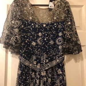 neptune metallic embroidered gown